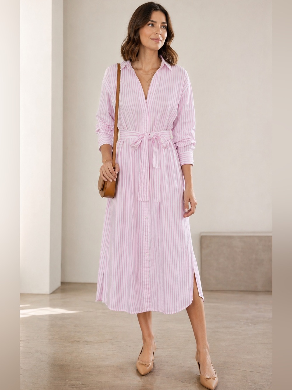 Xirena Marlowe Dress Pink White Stripe Size XS